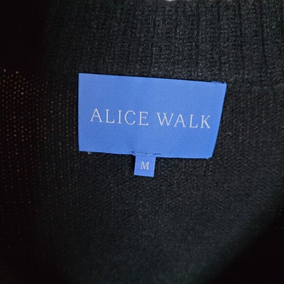 Alice Walk Cashmere V-Neck Sweater in Black - Picture 4 of 6